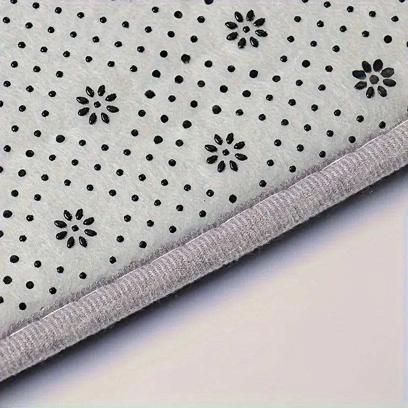 Norvo | CleanLuxe Kjøkkenteppe | L-formet & Tykk | Rutsjebeskyttet, Oljeabsorberende & Skittavvisende | Myk Flanell for Mer Komfort