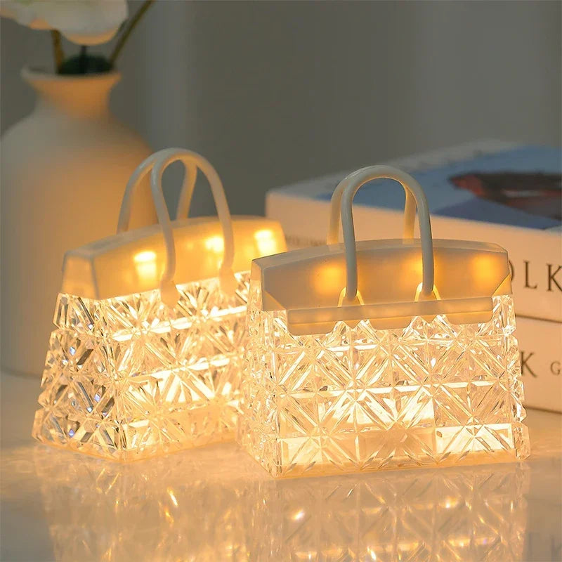 Norvo | CrystalBag | Kreativ akryl nattlampe i håndveskeform