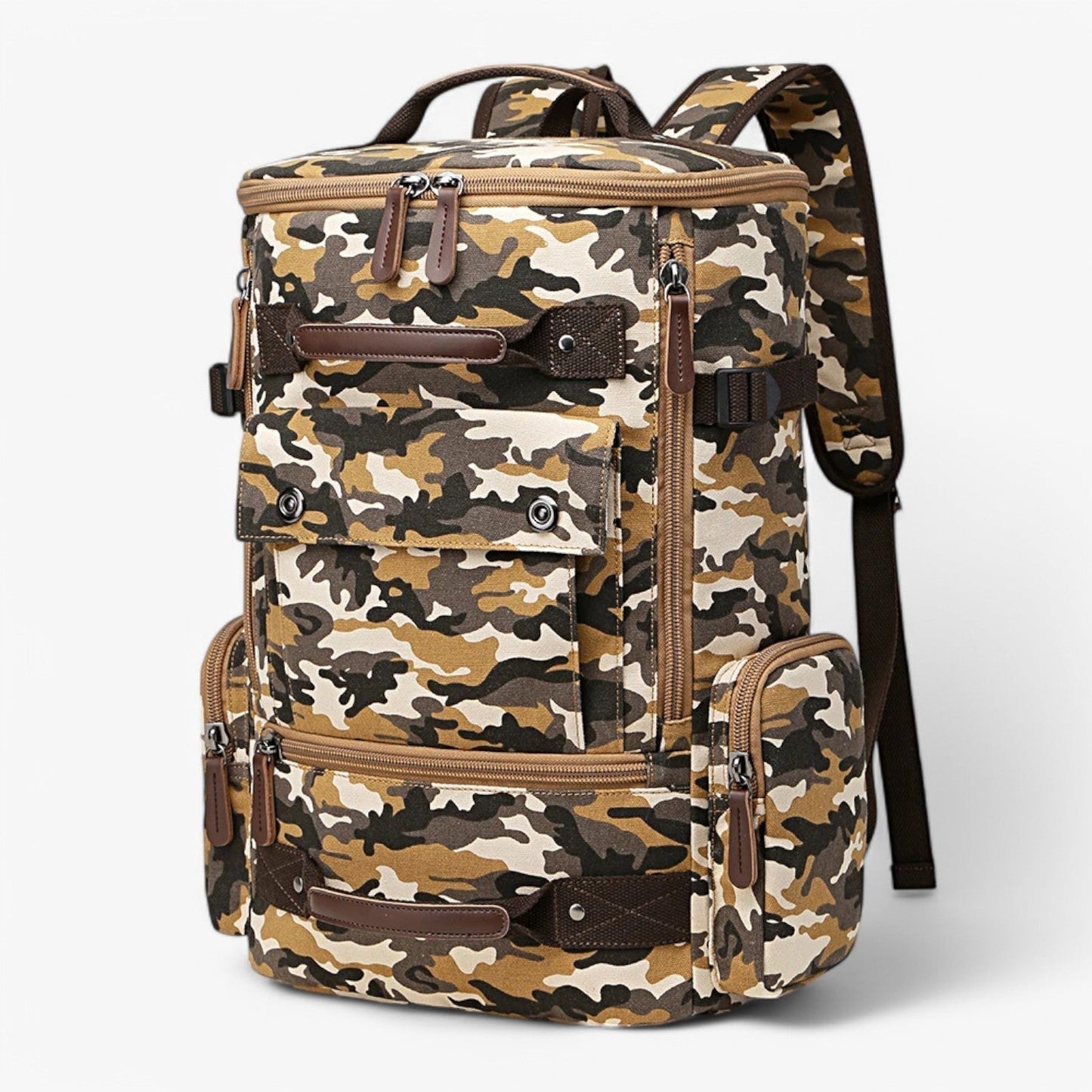 Norvo | Vintage Canvas Backpack – Stilig og funksjonell med laptoplomme for hverdagsliv og eventyr
