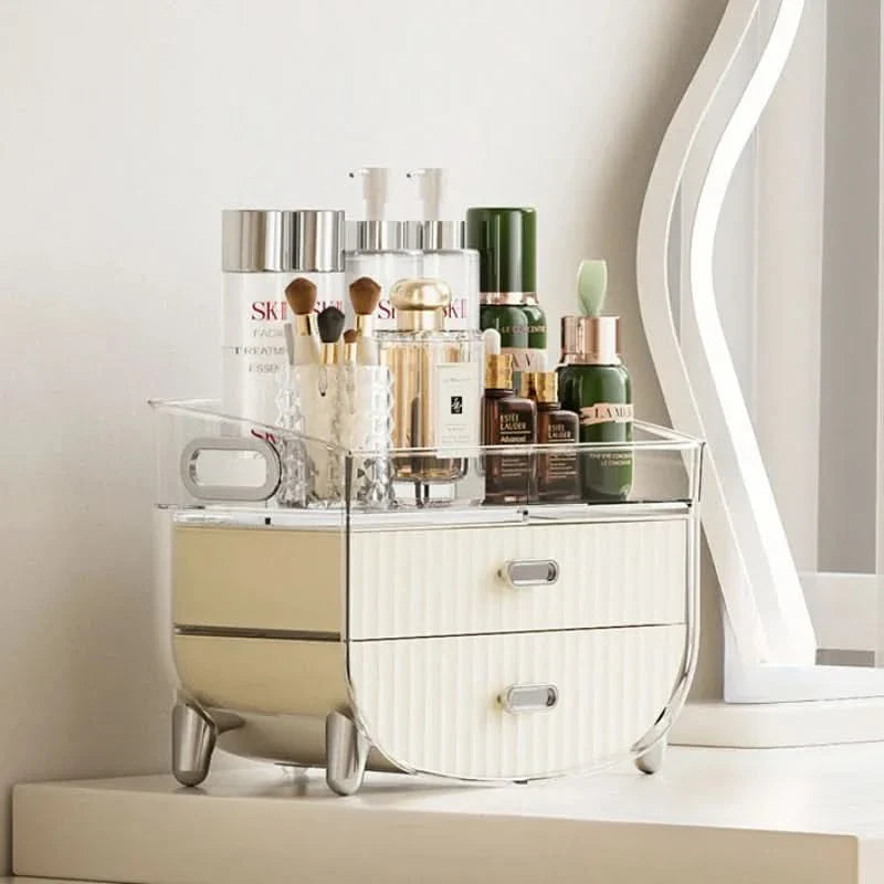 Norvo | Oppladbar kosmetikkorganisator – Transparent støvfri sminke