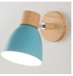 Norvo | LumoNord Macaron Vegglampe | Tre & Metall | 90° Svingbart Lyskildehode | Skandinavisk Design | E27 Sokkel (uten pære)