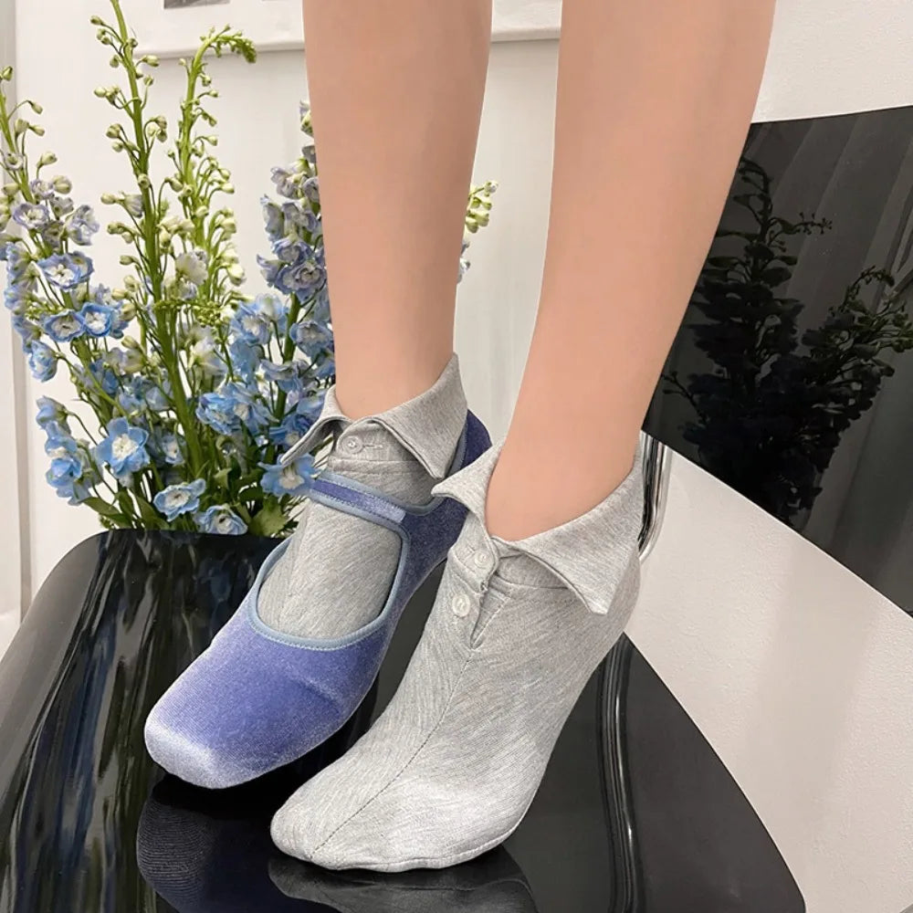 Norvo | Myk grep knapp ankel sokker