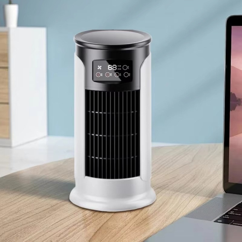 Norvo | Bærbare Luftkondisjoneringer Vifte Fordampningskjøler USB Støyfri Timer Romkjøling Liten 10 oz Vannbeholder Personlig Kjøler Justerbar