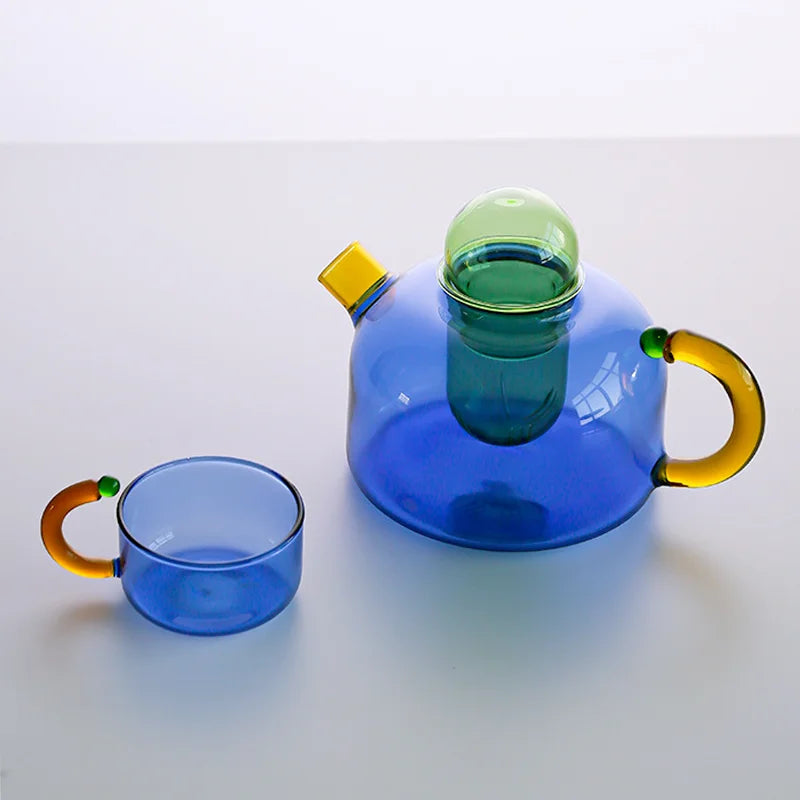 Norvo | Kontrasterende Farge Glass Teasett
