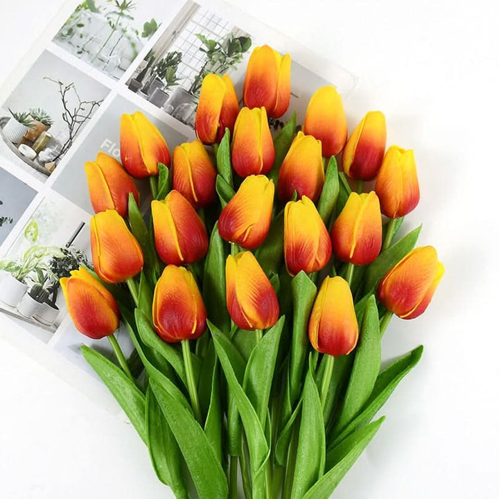 Norvo | Kunstig Tulipanbukett med Realistiske Livaktige Blomster