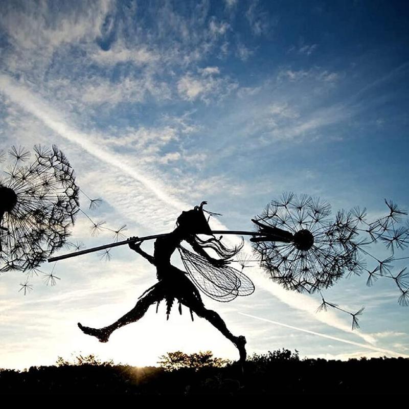 Norvo | Fairy Garden Sculpture | Detailed Metal Decor for Outdoors