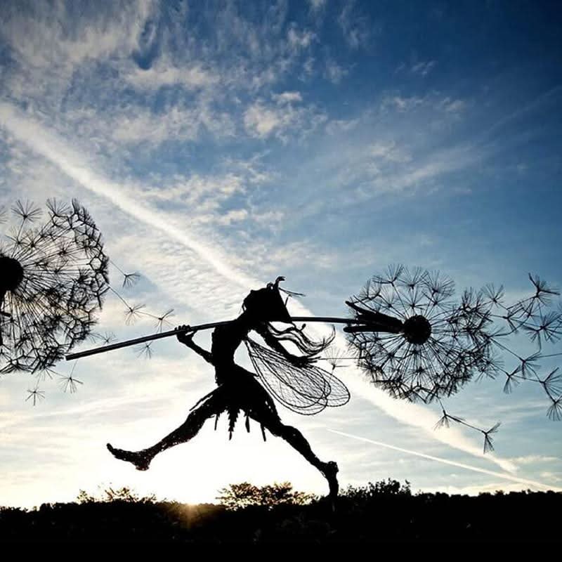 Norvo | Metall Fehage Skulptur Utendørs Plen Dekor