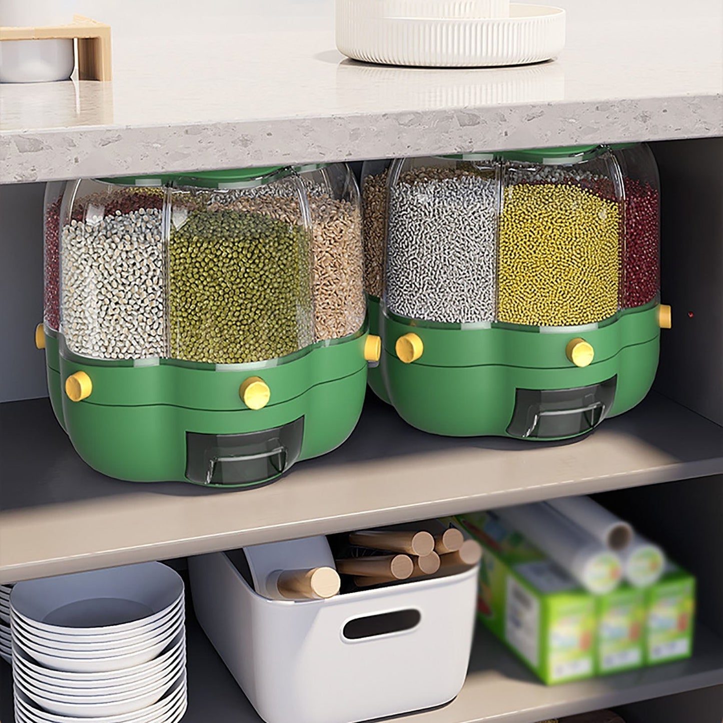 Norvo | 6-ruten roterende kornlagringsdispenser