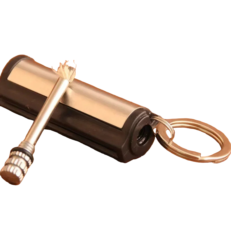 Norvo | FlareKey – Multifunksjonell Nøkkelring Lighter | Vindproof Kerosene Lighter for Utendørs & Hverdagsbruk