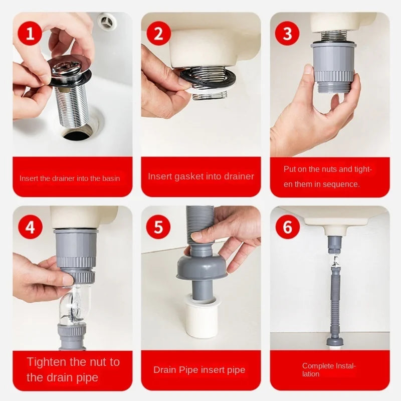 360 Drain Easy Universal Overflow Disposer Drain Kit | Norvo