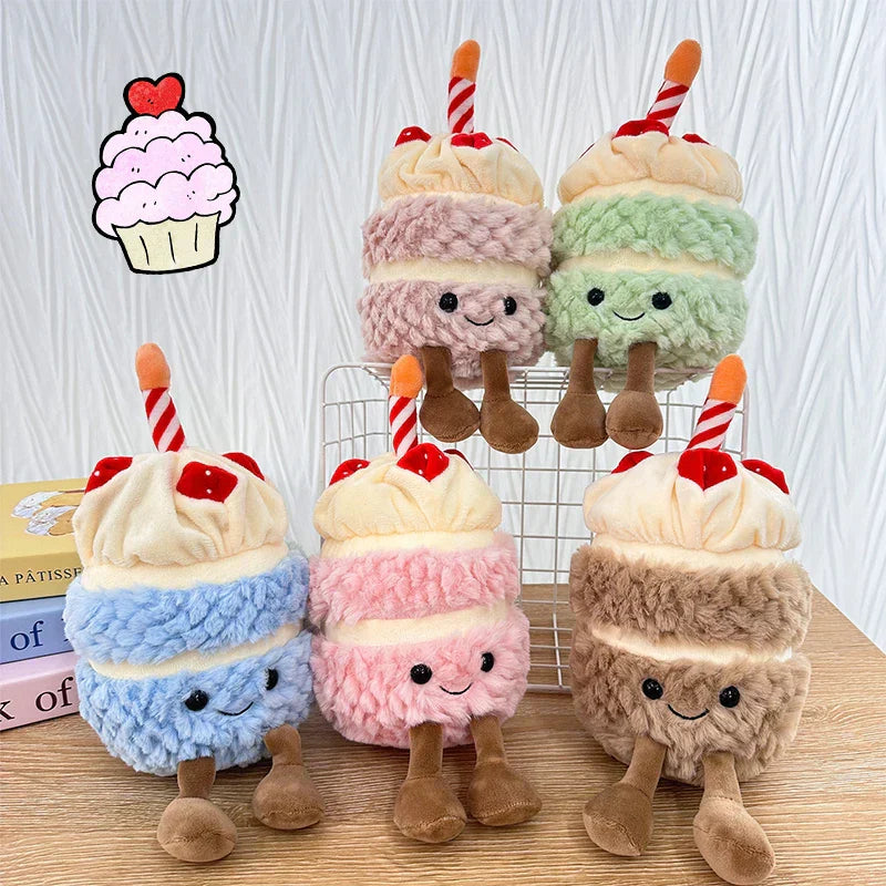 Norvo | Festlig Cupcake Plush med Stearinlys – Myk Plush Leketøy for Barn & Voksne