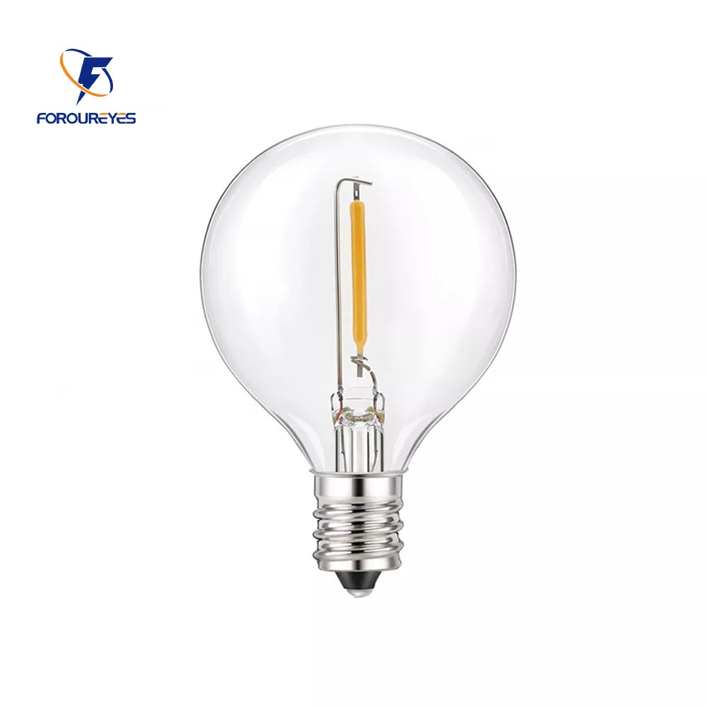 Norvo | G40 lyspærer, E12, 5 V, 110 V, 220 V, 1 W, plastglobelyspærer, lyskilder, for innendørs og utendørs bruk, terrasse, hjem, hage, dekorasjon, varm hvit