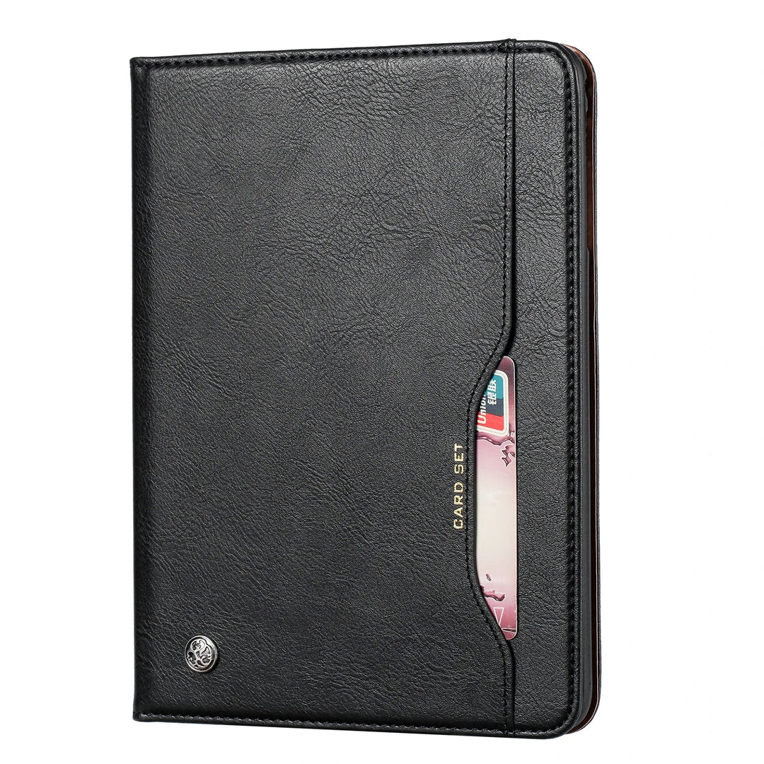 Norvo | Lær Flip Case for iPad 9.7 (2017-2018), 10.2 (7. / 8. generasjon), Air 2/3/4, Pro 9.7/10.5/11 - Vanntett, Støtsikker, Forretnings Tablet Case