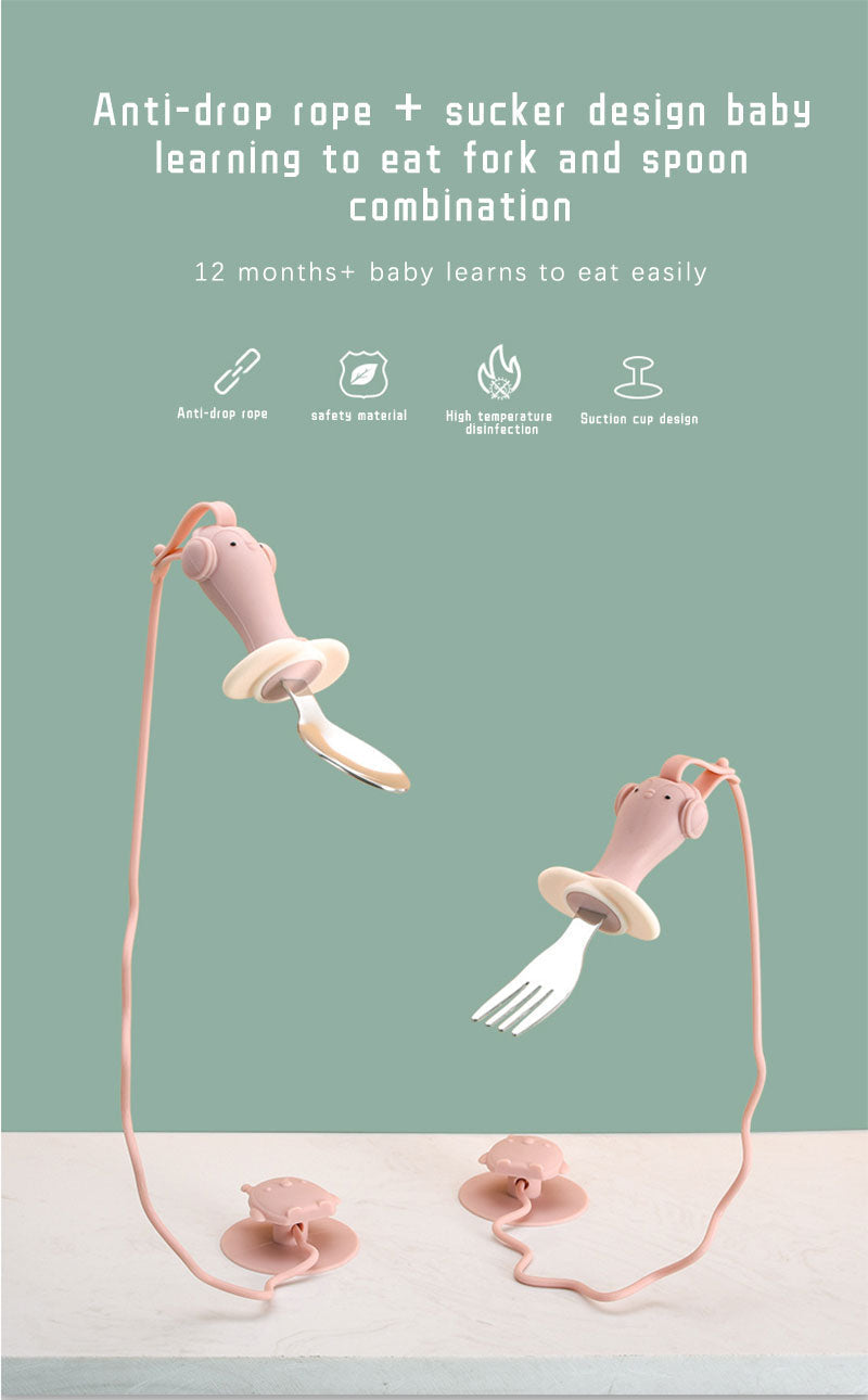 Norvo | Anti-drop Baby Skje Gaffel Sett