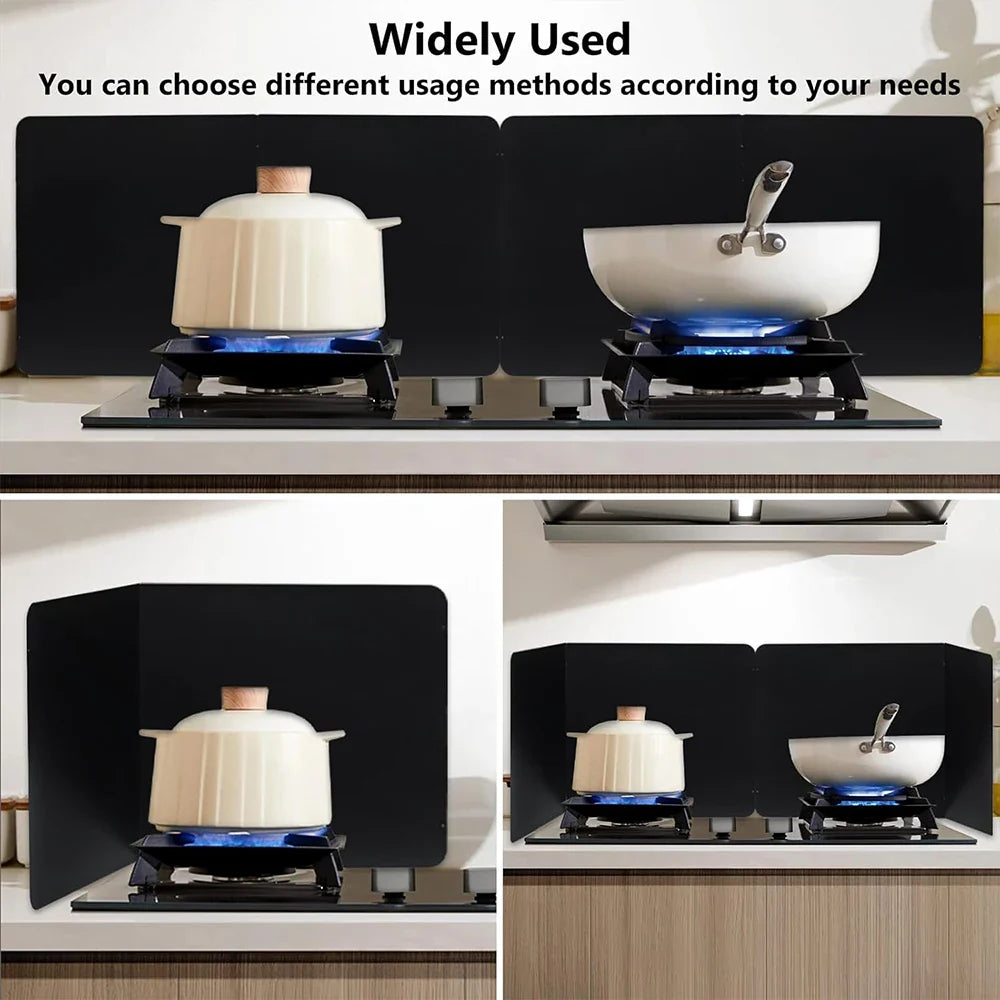 Norvo | Sammenleggbar rustfritt stål fett spruteskjerm 2-sidig olje beskytter – CookShield