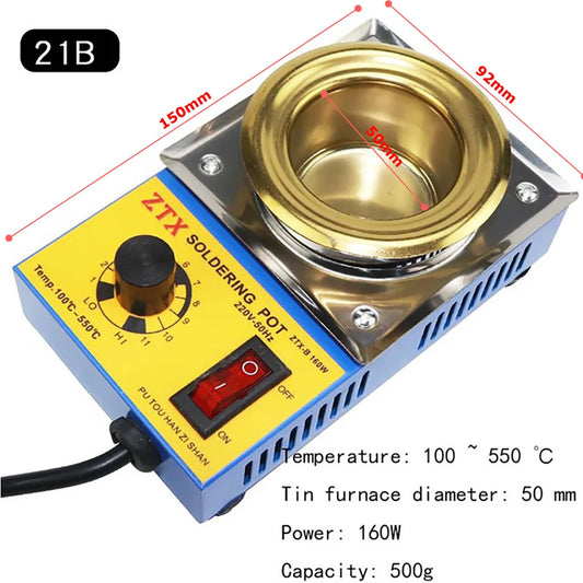 Norvo | Justerbar temperatur tinn smelteovn komfyr gryte - 220V, 150/160W - Essensielle verktøy med EU-kontakt for ulike smel behov