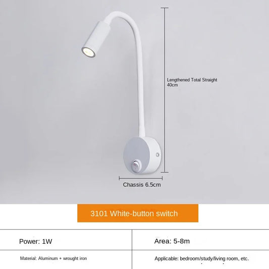 Norvo | Allsidig LED Vegglampe: Moderne, Fleksibel, Perfekt for å Lese i Sengen