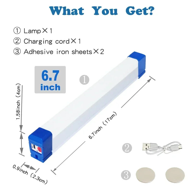 Norvo | MagnaBeam LED Rør | Oppladbar Campinglampe med Magnet og Krok | 32/52 cm | Bærbar Nødlys for Utendørs & Kjøretøy