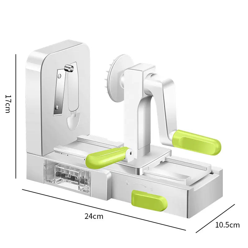 Norvo | SpiraChef Grønnsak Spiralizer | 5-i-1 Spiralizer & Skjærer | Med Sugfot & Sammenleggbart Design | For Zoodles, Grønnsaker & Frukt