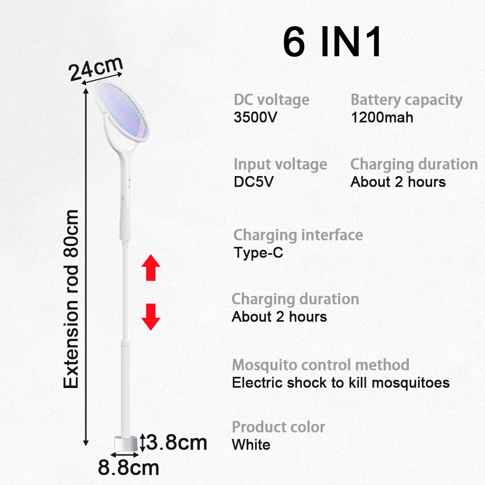 Norvo | 6i1 Roterbar Elektrisk Myggdreper