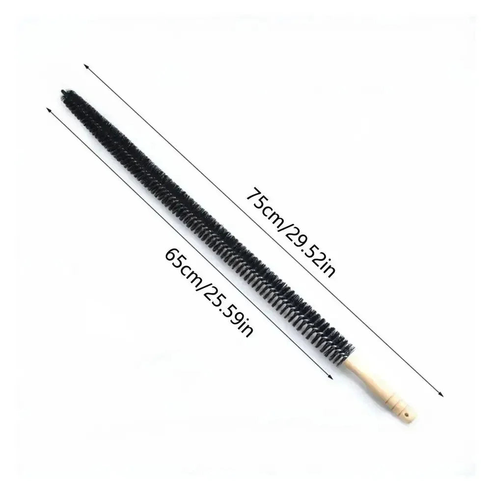 Norvo | Dustello Rengjøringsbørste med Trehåndtak | Fleksibel & Ekstra Lang | For Radiatorer, Rør & Møbelsprekker | 70–75 cm