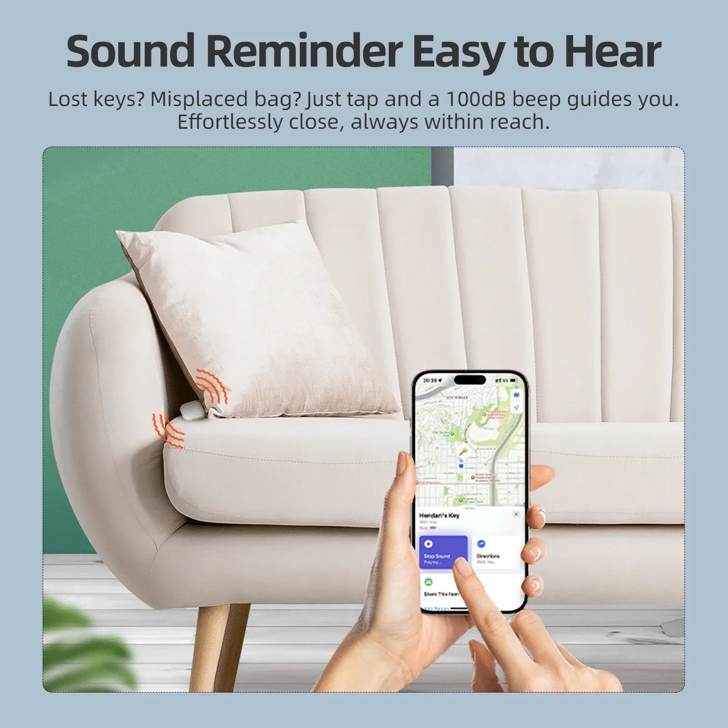 Norvo | Sikker Tag Mini GPS Anti-Tap Bluetooth Tracker