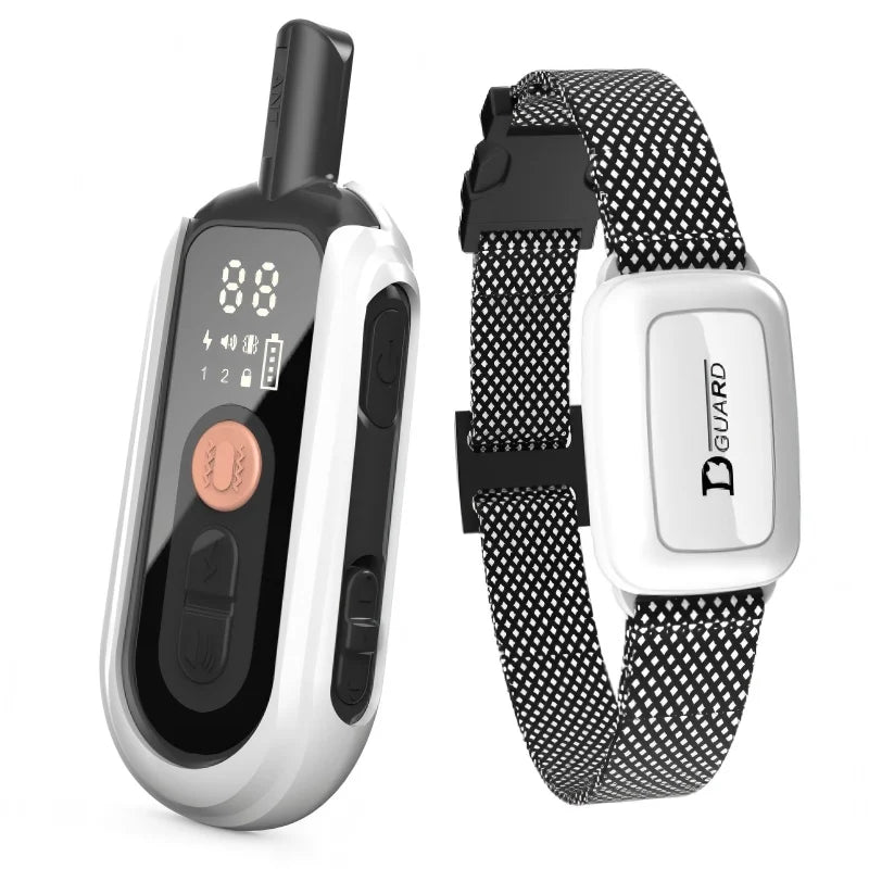 Oppladbar vanntett hundetreningshalsbånd med fjernkontroll og bjeffekontroll – TrainMate Norvo