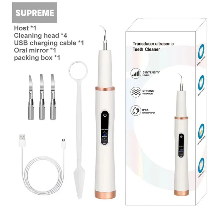 Norvo | DentoraSonic | Ultralyd tannpleieapparat for hunder og katter | 5-nivå tannsteinfjerner | USB-lading