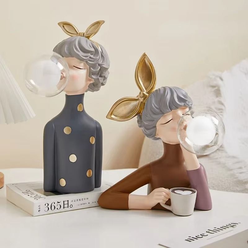 Norvo | Boble Blåsende Jente Lampe - Fantasifulle Sjarme for Ethvert Innendørsrom