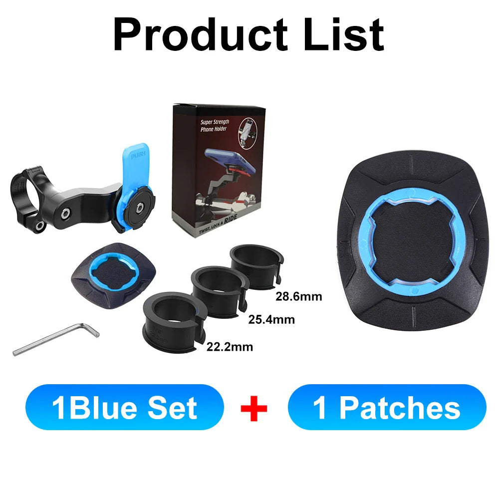 Norvo | RIDELOCK Pro Mount | Støtsikker Telefonholder for Sykkel & Motorsykkel | 360° Rotasjonsbar | For 4.7–7.2" Smarttelefoner