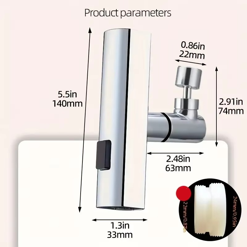 Norvo | Allsidig sprutsikker kranadapter for kjøkken- og baderomsvasker