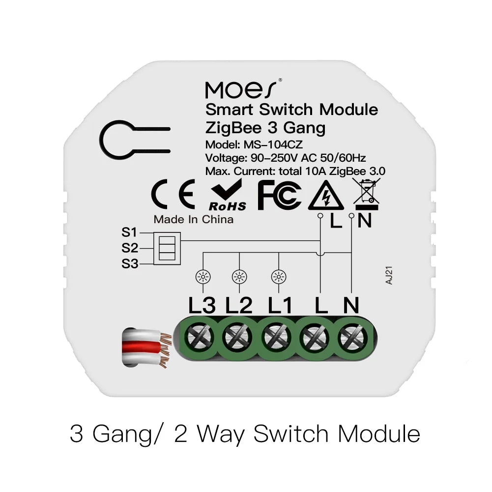 Tuya ZigBee Smart Light Relay Switch Module - WiFi Kontroll via SmartLife Google Alexa Apper