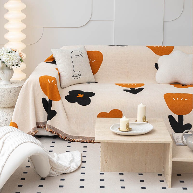 Norvo | Floral Blossom Non-Slip Moderne Sofa Vasker