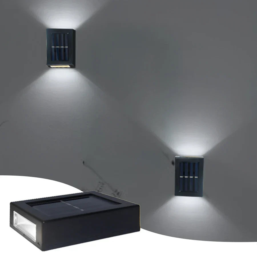 Norvo | Vanntett LED Solvegglampe: Opp og ned belysning for balkong, hage, gate og landskap