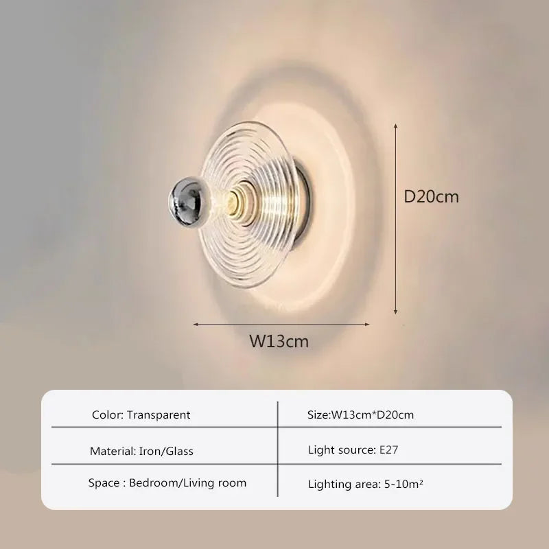 AquaGlow Vegglampe – LED-belysning med bølgemønster Norvo