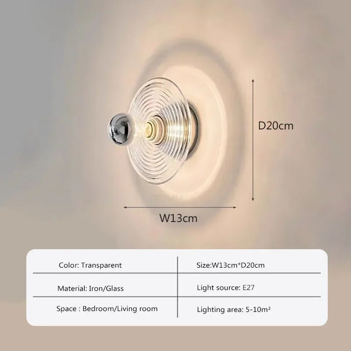 AquaGlow Vegglampe – LED-belysning med bølgemønster Norvo