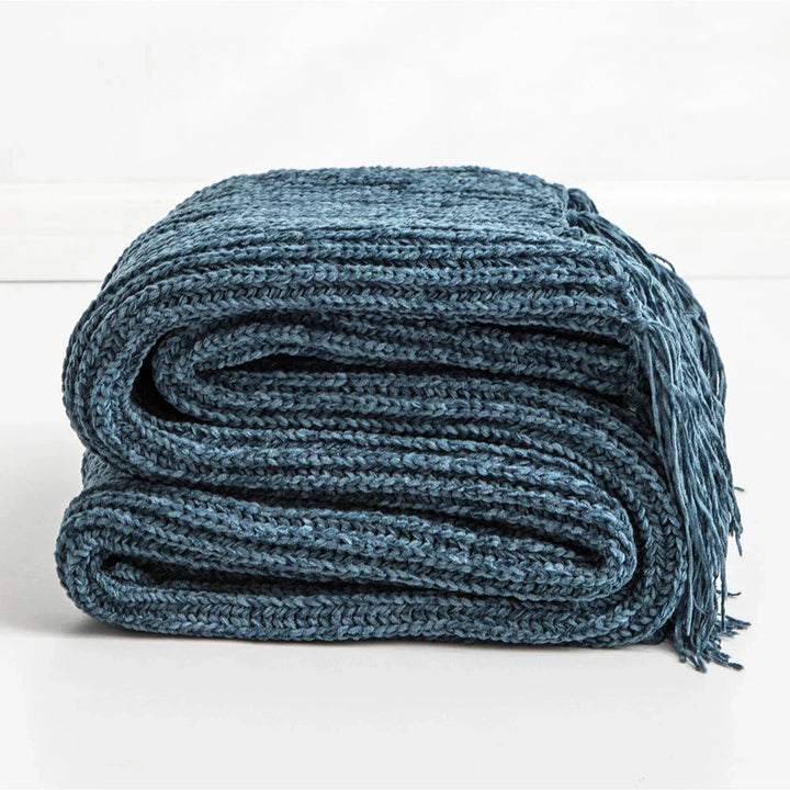 HeartCozy Blanket – Luxe Chenille Blanket with Heart Fringes Norvo