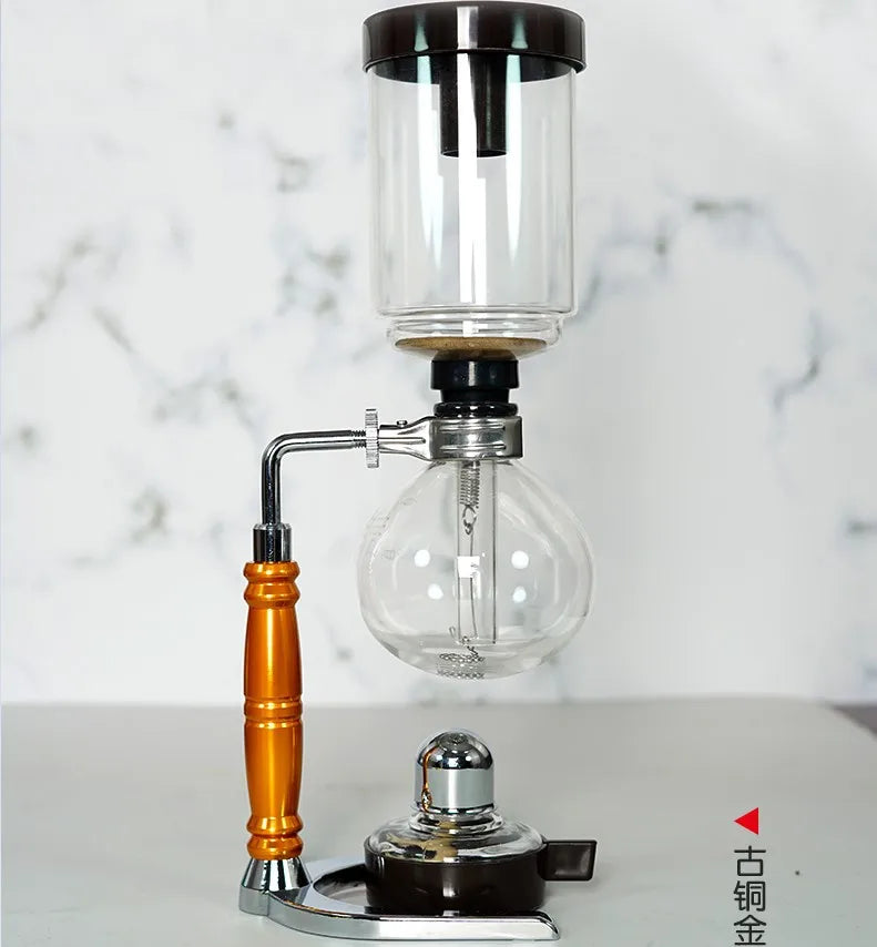 Norvo | Siphon-kaffekoker-set - 3/5 kopper Høyverdig kaffekanne, Barista-kvalitet bryggekanne, Essensielle kaffeaccessoires for kaffielskere