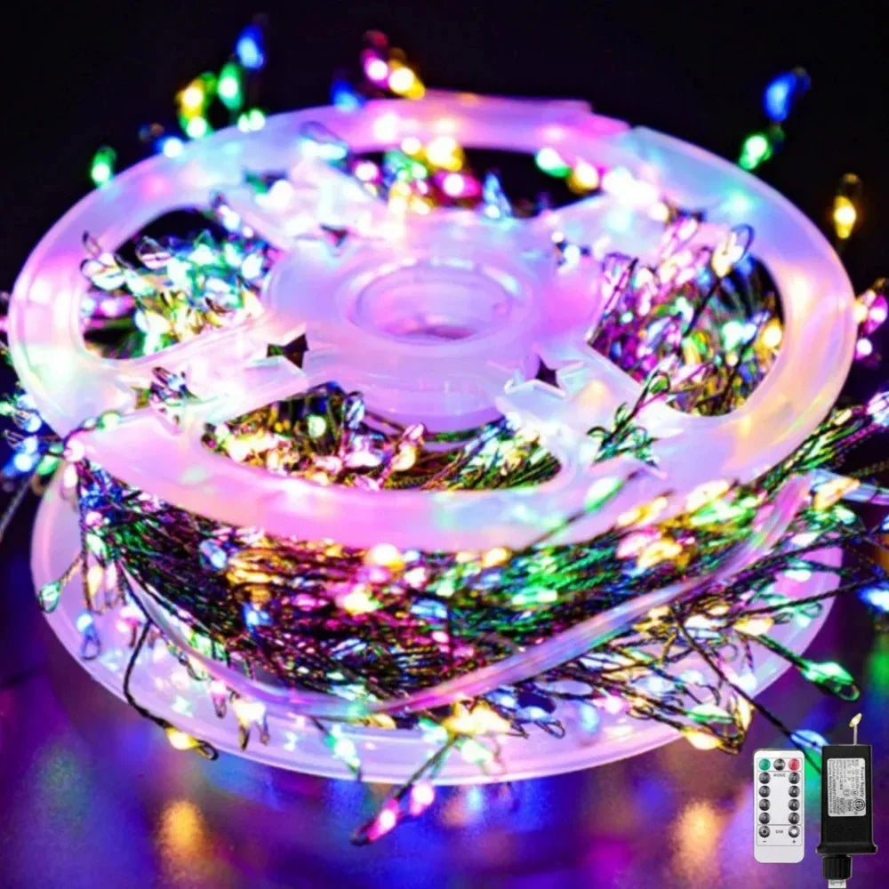 Norvo | LED Fyrverkeri Lysstreng Ignisia | Med Fjernkontroll | 30–75 m | 900–2000 LEDer | IP65 Vanntett | For Jul, Halloween & Fester