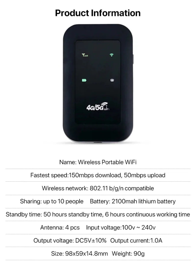 Norvo | Bærbar Trådløs WiFi Router