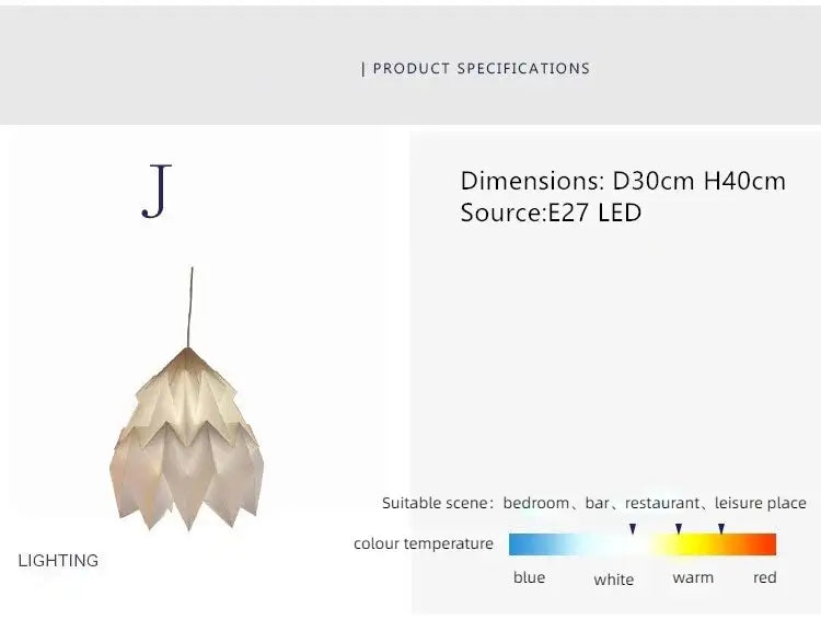 Norvo | Elegant origami-inspirert papirlanterne