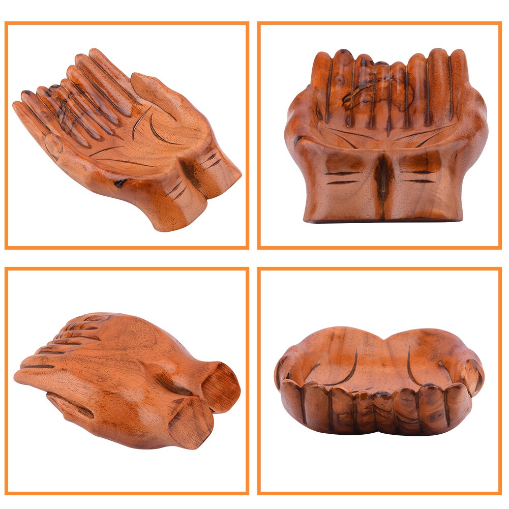 Norvo | Giving Praying Wooden Carved Hands Candy Holder Home Decor