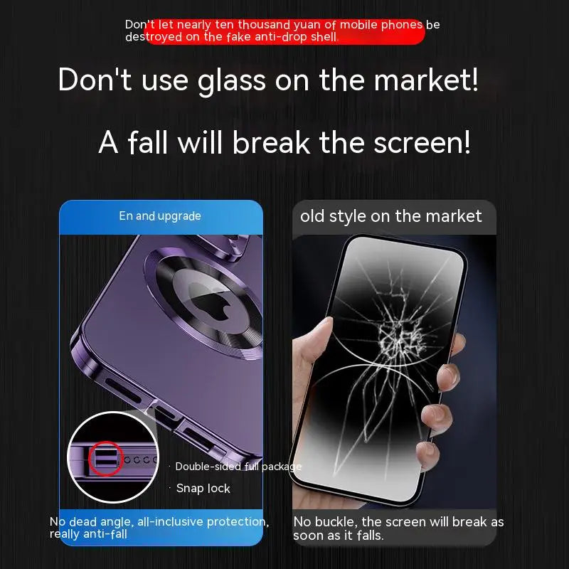 Norvo | Etui 360° Full Screen Linse Metall Magnetisk Magsafe Deksel Aluminium for iPhone 15 14 13