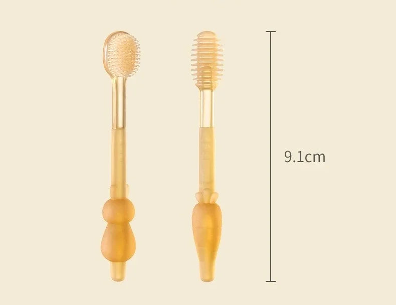 Norvo | Baby tannbørstesett laget av silikon – Med oppbevaringsboks for på farten