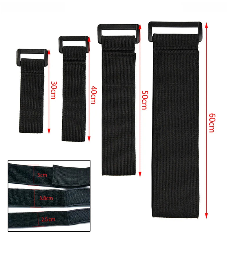 Norvo | Justerbart elastisk reversibel spenne nylon magic band - borrelås kabelbinder, borrelås bånd, klebende festebånd (2/5 STYKKER)