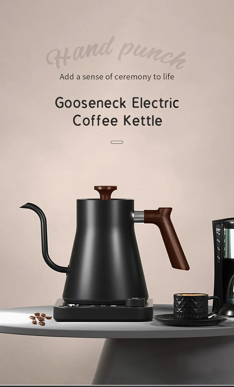 Norvo | 1200W Intelligent Elektrisk Vannkoker - Goose Neck Hånd Brygget Kaffe-kanne for Melkepulver & Presis Brygging