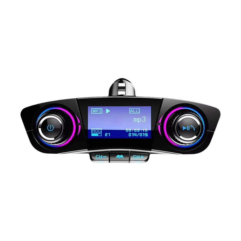 Norvo | Bluetooth 5.0 Car FM transmitter with dual USB charger and LED display