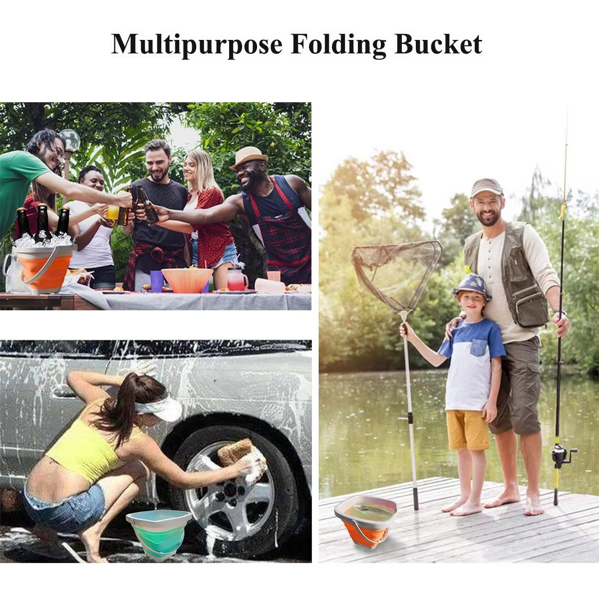 Norvo | Barns strand sand- og vannleketøysett - Sammenleggbart bøtte og tilbehør (1, 5 eller 11 deler, tilfeldig farge)