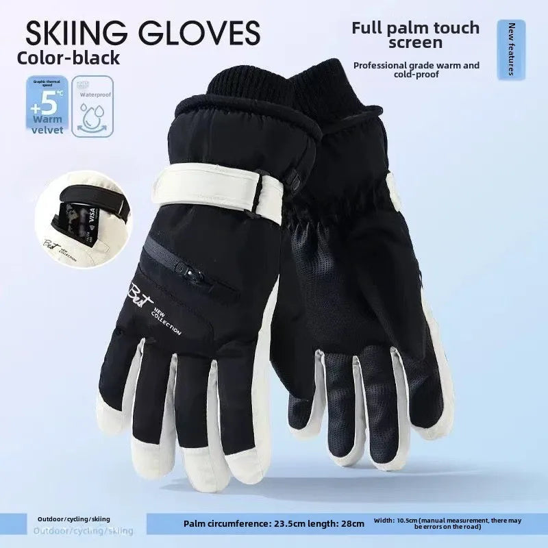 Norvo | GlacioShield Pro Hansker | Vanntette Vinterhansker | Berøringsskjerm & Sklisikker | Varm Fleece Fôr for Ski, Sykling & Utendørs