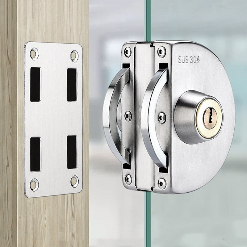 Norvo | Glidende Dør Rustfritt Stål Sikkerhetsglass Dør Lås